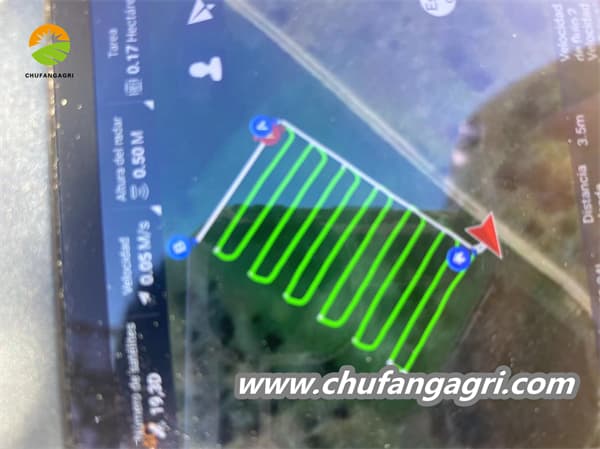 Test with agricultural drones so you can see the efficiency of the device in the field, spray power.